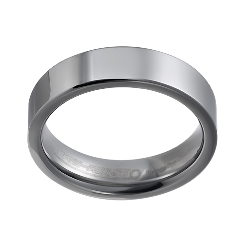 Tungsten wedding bands - polished delicate tungsten ring - 6mm