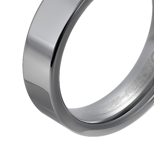 Tungsten wedding bands - polished delicate tungsten ring - 6mm