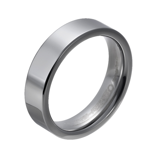 Tungsten wedding bands - polished delicate tungsten ring - 6mm